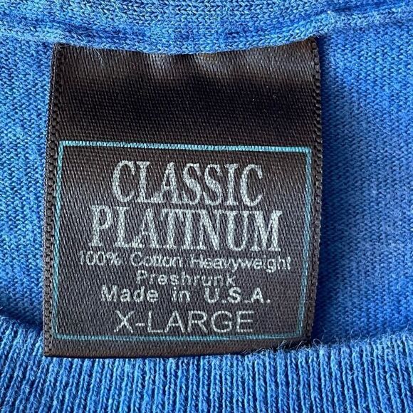 Classic Pocket T-Shirt Mens size XL‎ Blue "ITS OUR TIME THIS TIME" Union Tee USA - Picture 5 of 8